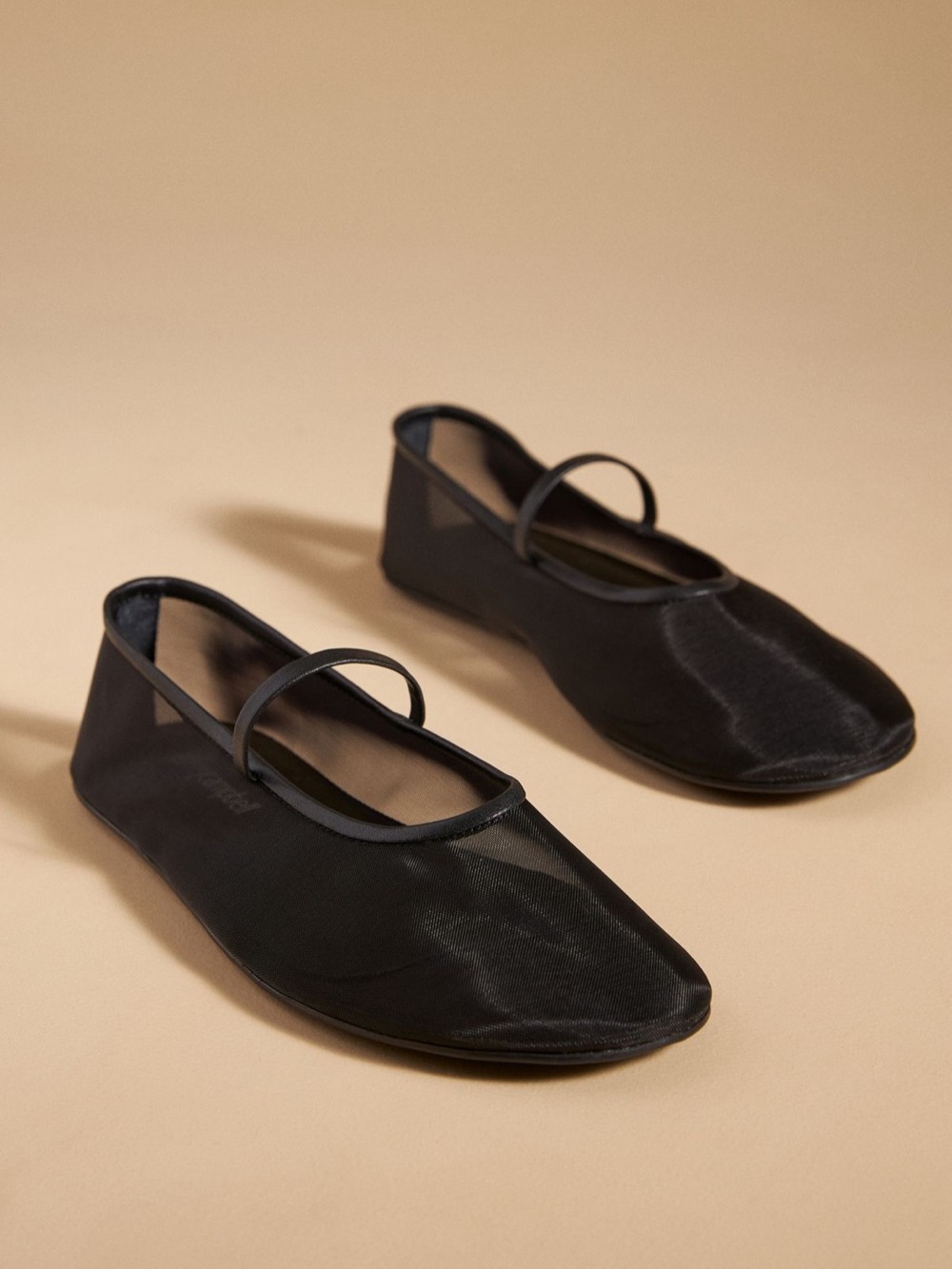 JEFFREY CAMPBELL SWAN LAKE MESH BALLET FLATS
